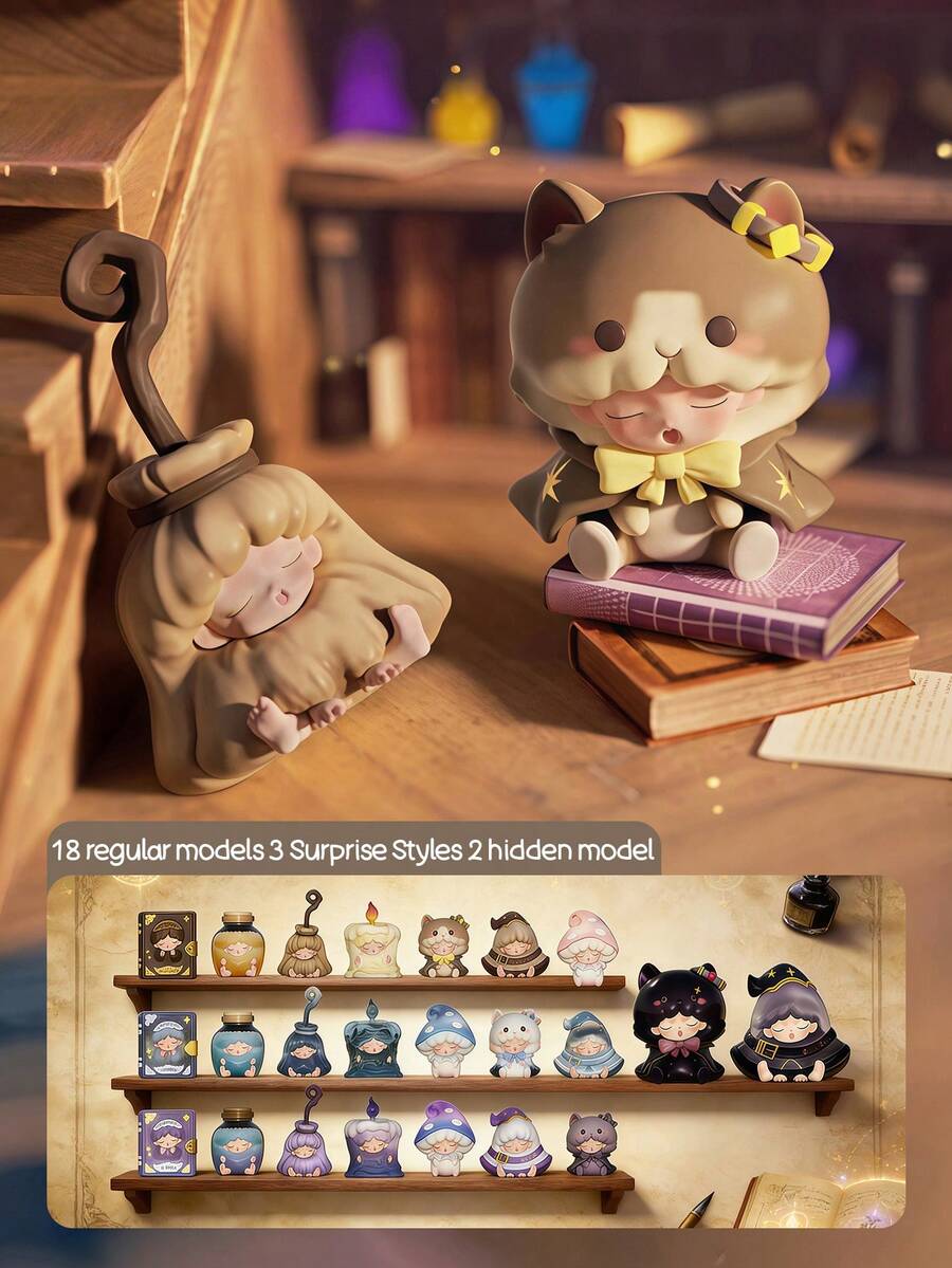 POKOJA LAND Hộp bí ẩn (không có bông nhồi), Bộ sưu tập nhân vật ma thuật Youmeng - Thiết kế tượng nhỏ tinh tế và đáng yêu, vật trang trí để bàn, đồ trang trí nhỏ gọn và dễ mang theo, món quà hoàn hảo cho bạn bè, gia đình và những người đam mê đồ chơi. Thích hợp làm quà tặng cho bạn bè.