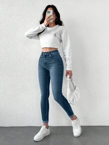 EURMUSE Women Jeans - Royal Blue - View 5