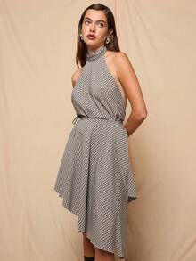 COUREZ 女士中长连衣裙 - 黑與白 - 查看 5