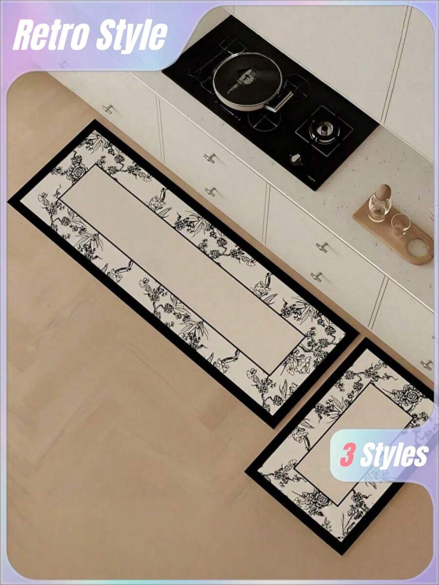 SHEIN 2 件超强吸水硅藻泥淋浴地板/桌垫 - 轻巧简约的浴室地毯，防滑底部，可爱的淋浴图案 - 多用途用于淋浴、咖啡、杯子、咖啡机和大碗干燥 - 快干、易清洁 - 非常适合浴室、厨房、地板、淋浴、入口、洗衣房 - 理想的乔迁礼物 [浴室垫] [浴室垫][浴室垫]