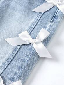 SHEIN Baby/Baby Mädchen Allround Lässige Washed Gerade Bein Jeans - Mittele Waschung - Übersicht 6