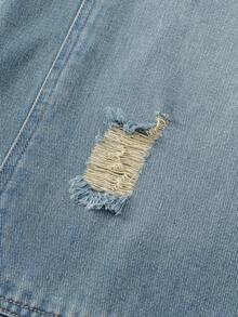 Manfinity Denimwave Quần jean thợ mộc ống thẳng kiểu vintage dành cho nam giới, đã qua xử lý giặt. - Rửa nhẹ - Xem 5