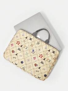 HARRY POTTER X SHEIN Laptop Protective Case, Suitable For 14 Inch Laptop Briefcase, With Padded Laptop Bag - Apricot - View 5