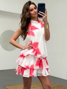 Islaluna Elegant Chiffon Halter Neck Flowing Dress, Fashionable & Comfortable, Spring/Summer - Multicolor - View 1