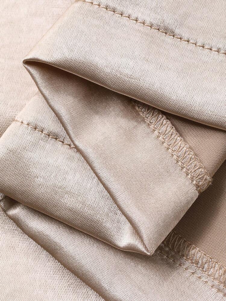 Women's Asymmetric Collar White Short Sleeve Top And Slant Pocket Skirt Casual 2 Pieces Set