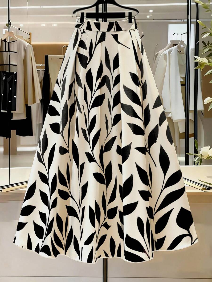 Franclia 女士休闲度假优雅外出约会装扮碎花褶皱A字裙，春夏款 - 彩色 - 查看 1