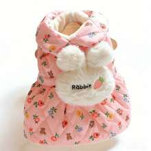PETSIN 兔子背包、棉质裙子、狗狗衣服、猫咪泰迪熊、宠物毛绒玩具、小型犬、博美犬、秋冬季 - 彩色 - 查看 16