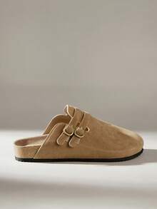 Solecia Women's Slip-On Flat Shoes Soft Leather Comfortable Commuter Versatile Style - Brown - View 6