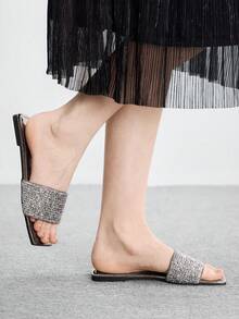 CUCCOO BIZCHIC 女士银色网眼简约平底鞋，优雅休闲，舒适易穿，适合工作、通勤、约会、正式场合等各种场合。 - 深銀色 - 查看 8