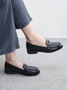 CUCCOO BIZCHIC 女鞋 平底小皮鞋 手工串珠乐福鞋 - 黑色 - 查看 2