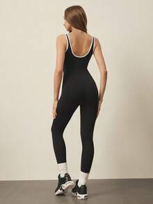 With My Calm Women's Edged Daily Fitness Camisole Jumpsuit - Multicolor - View 2