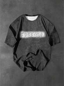 Manfinity Homme 男士时尚夏季休闲运动服，男士上衣，腹部肌肉处饰有鸭子图案印花设计 - 彩色 - 查看 1