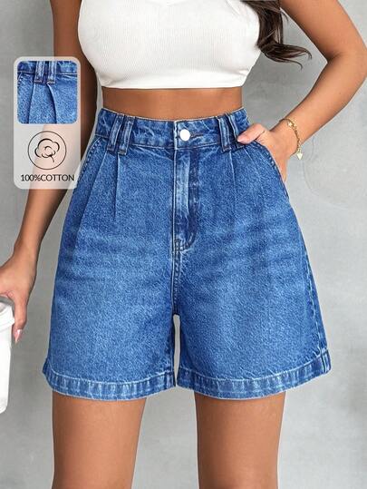 SHEIN Plus Size Denim Shorts