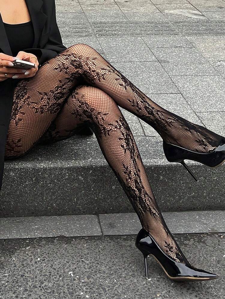 Women's Fashionable Sexy Lace Leggings Y2k