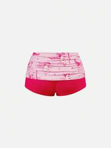 Shutterstock Y2Kool Y2K风格粉色天使爱心蕾丝拼接两件套，女士休闲街头风，适合秋冬季、居家、聚会、度假、日常穿着、情人节等场合。 - 粉色 - 查看 7