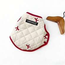 PETSIN 宠物秋冬蝴蝶结刺绣外套，配天鹅绒背心，猫咪泰迪熊新年红色圣诞宠物外套，幼犬服装 - 彩色 - 查看 19