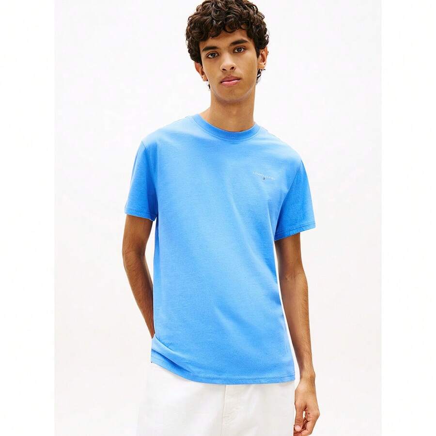 Linear Slim Men´S T-Shirt Black - Blue Twilight - View 1