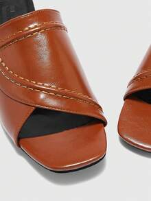 CUCCOO BIZCHIC Elegant Casual Versatile Office Commute Women High Heel Sandals - Brown - View 4