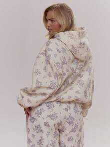 MUSERA Plus Size Floral Hoodie Cute Cosy Spring Everyday Casual Spring - Multicolor - View 4