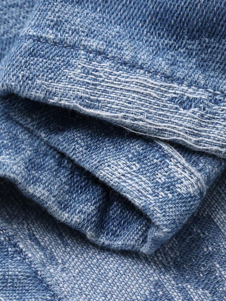 Men's Summer Casual Vacation Fashion Street Daily Commute Short Sleeve Shirt And Denim Shorts Set