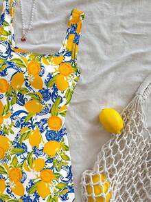 Soleia Đầm ngắn cổ chữ U hở lưng dành cho nữ, thích hợp cho mùa hè. - Nhiều màu - Xem 5