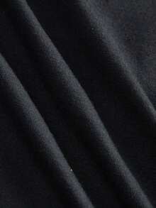 Manfinity Joysei Men's Casual Round Neck Knit Short Sleeve T-Shirt - Black - View 8