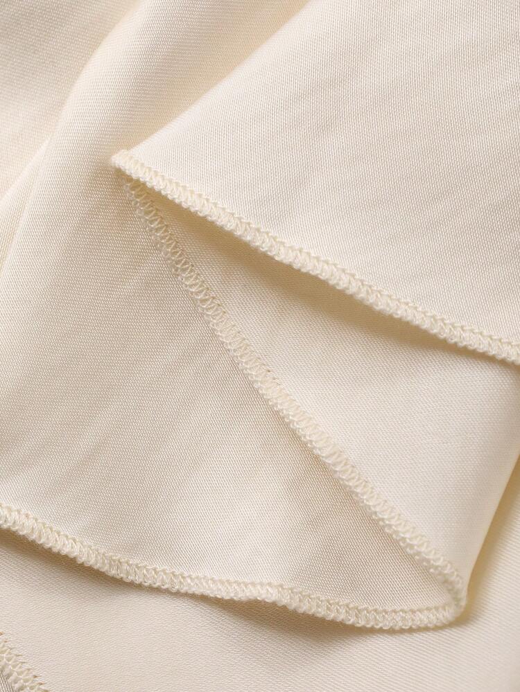 Women's Elegant Solid Color V-Neck Blouse And Mermaid Hem Skirt 2-Piece Set, Spring/Summer,Wedding Guest Dress Women