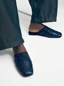 Mnmlis 女士方头休闲拖鞋 - 藏蓝色 - 查看 9