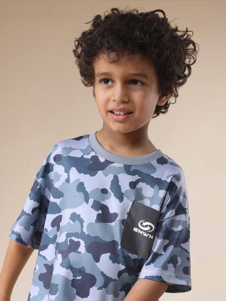 Camouflage Short Sleeve T-Shirt With Chest Pocket