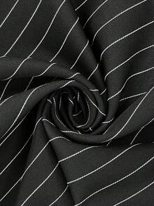 Firerie Lässige elegante karierte Bluse mit asymmetrischem Saum, geeignet für den Arbeitsweg, den Alltag und modischen Business-Stil / Herbstkleidung für Frauen / / Lehreroutfits für Frauen / Ausgeh-Oberteile / Ausgeh-Oberteile / Business Casual für Frauen / gestreifte Bluse / Business Casual für Frauen / Lehrerblusen - Schwarz - Übersicht 7