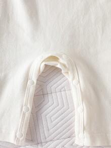 SHEIN 4件套新生儿可爱小熊印花纯棉连体衣，短袖连体裤，夏季款 - 彩色 - 查看 8