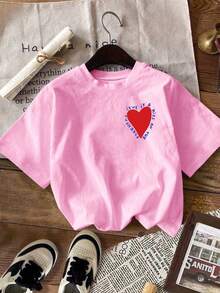 Women's 180g (Sizes S-XXXL), Casual Urban Summer Vacation Clothing, Short Sleeve Graphic T-Shirt, Funny Colorful Text T-Shirts, Personalized T-Shirt For Mom - 粉紅色 2 - 查看 2