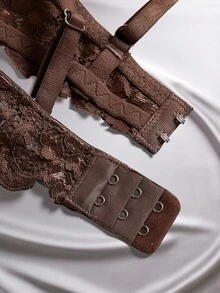 EmpressEnvy 3pack Contrast Lace Super Push Up Microfiber T-shirt Bra Set - Multicolor - View 7