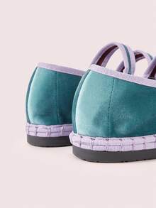 CUCCOO DOLLMOD Women's Fashionable Versatile Casual Commuter Contrast Trim Flats Spring Shoes - Ice Water - View 9