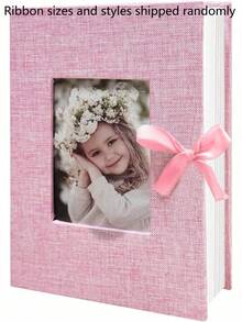 1 Pc Photo Album, 4x6 100 Pockets, Linen Cover, Slip-In Photo Pockets, Suitable For Wedding, Family, Anniversary, Vacation, Gift, Birthday Gifts Graduation - Multicolor - View 30