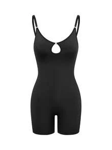 SHAPORA 1pc Women's Black Shapewear Bodysuit - Black - View 8