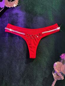 成熟迷人性感丁字裤 - 紅色 - 查看 7