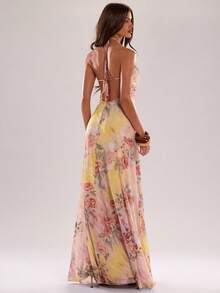 SHEIN BAE 女士碎花修身连衣裙 - 彩色 - 查看 2