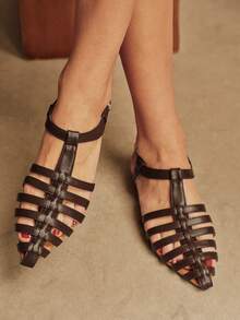 Rosivie Women Flat Sandals Valentine's Day - Chocolate Brown - View 2