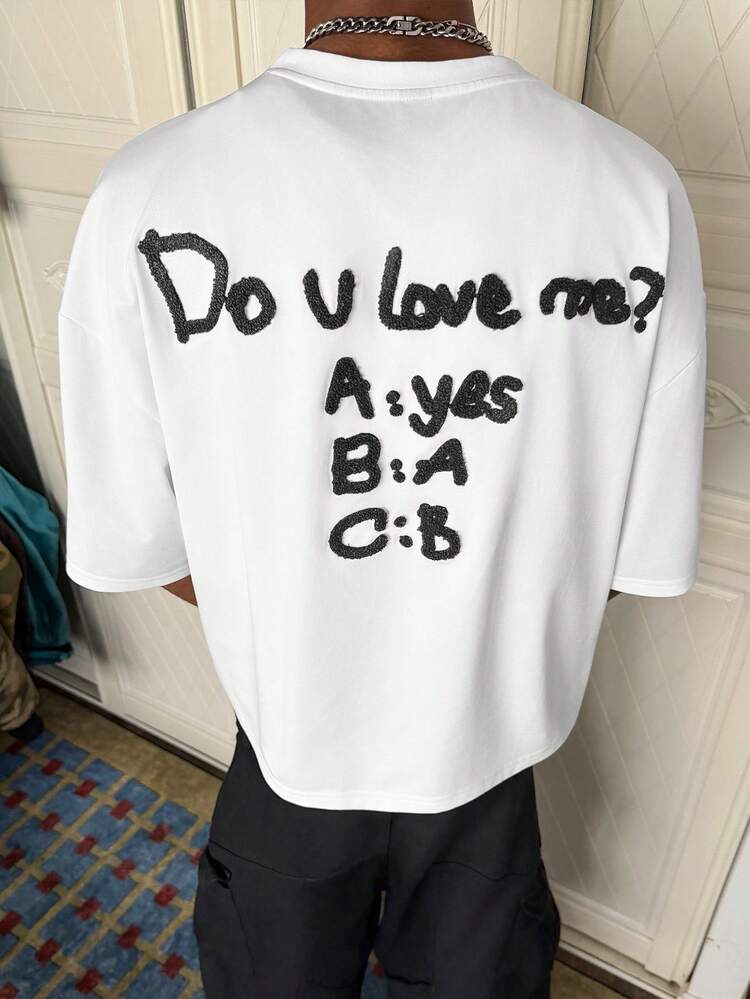 PAVTROS Men's White Summer T-Shirts,Personalised Do You Love Me