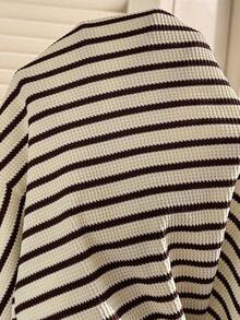 SHEIN Maternity Striped Print Scoop Neck Fitted Casual Tank Top - Multicolor - View 6