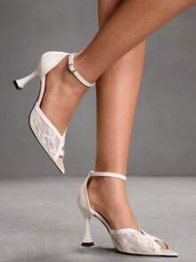 CUCCOO SZL Giày sandal cao gót dành cho nữ - trắng - Xem 3
