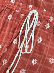 Breezaya Jupe vintage à imprimé et à franges en tissu texturé pour femmes grandes tailles, printemps/été. Blouse élégante en jacquard pour femmes. Convient pour les rassemblements du Nouvel An, les remises de diplômes, la Saint-Valentin, les festivals de musique, la Fête des Mères, Halloween, Thanksgiving, Pâques, la Fête nationale, le bal de promo, les sorties en couple, la saison des mariages, les excursions en plein air - Orange - Voir 3