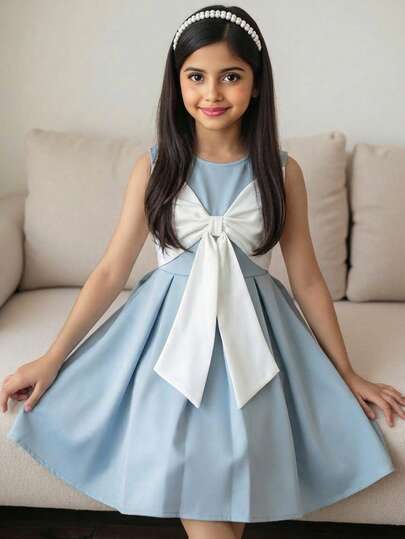 SHEIN Pitira Đầm cho bé gái tuổi teen, đầm dự tiệc cho trẻ em, đầm bé gái dự lễ cưới, đầm công chúa cho bé gái, đầm hai dây thời trang, đầm sinh nhật cho bé gái, đầm bé gái dự lễ cưới, đầm dạ hội, đầm có nơ to, đầm, đầm dự tiệc, đầm lễ kỷ niệm