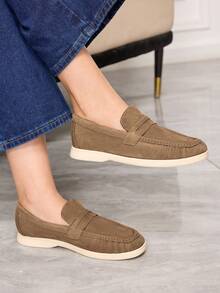 Sleekvia Zapatos planos para mujer - Marrón claro - Ver 1