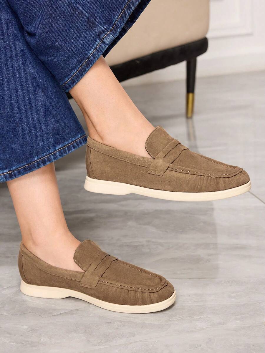 Sleekvia Zapatos planos para mujer - Marrón claro - Ver 1