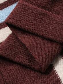 Livesso 春夏红蓝条纹撞色宽松休闲商务办公时尚Polo衫短袖针织上衣（女款） - 紅色 - 查看 8