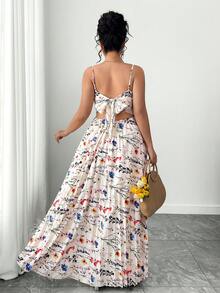 SHEIN Tall CURVE 女士浪漫优雅碎花褶皱连衣裙 - 彩色 - 查看 3