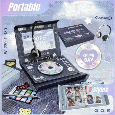 Joivida 1 cuốn album ảnh 4 ngăn, sách lưu trữ đa năng cho ảnh thẻ, bưu thiếp và ảnh chụp nhanh, bìa đựng ảnh sưu tầm cho album ảnh thần tượng.