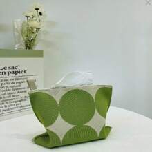 Joivida 1Pc Original High-End Heart Knitted Fabric Tissue Box, Hanging Tissue Cover For Car & Home, Desktop Tissue Storage Pouch - Multicolor - View 14